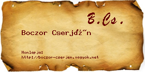 Boczor Cserjén névjegykártya